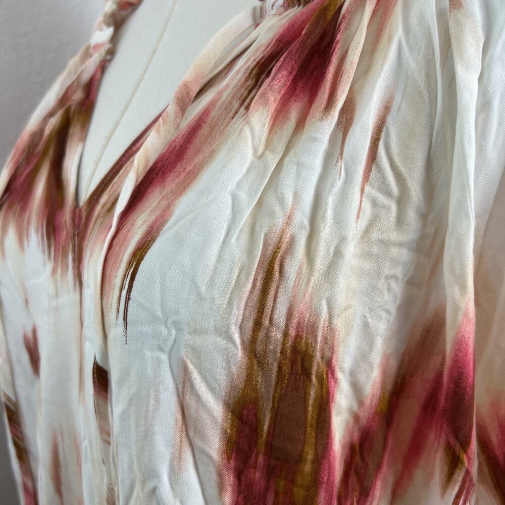 Candace Cameron Bure Mini Dress Womens 2XP Boho Peasant Tiered Festival Romantic - Picture 4 of 12